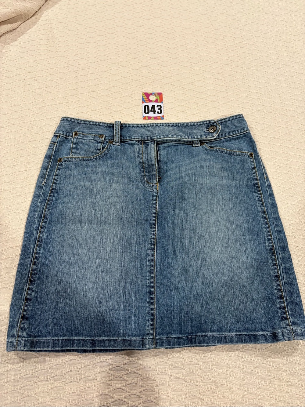 Ann Taylor Blue Denim A-Line Skirt